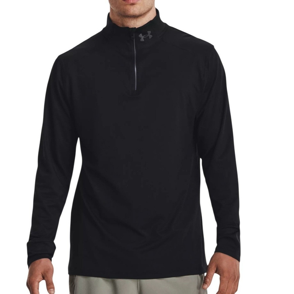 Under Armour Launch Pro 1/4 Zip Mens XL Black Pullover UPF 50+ Running Golf NEW